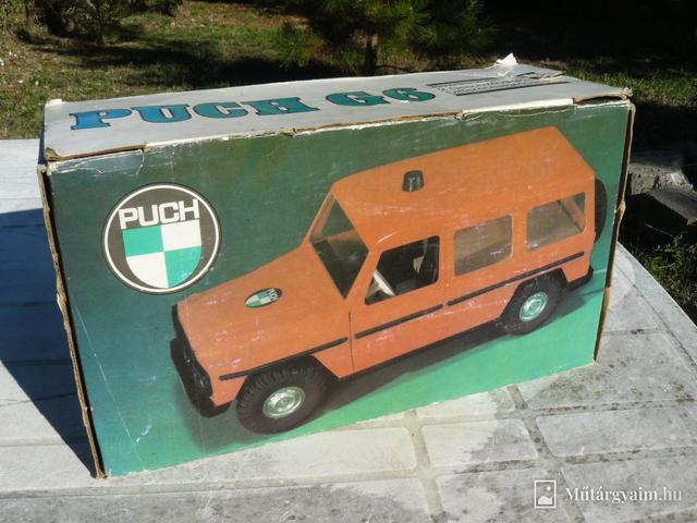 Anker PUCH G6 játékautó üres doboza, 1980–1990